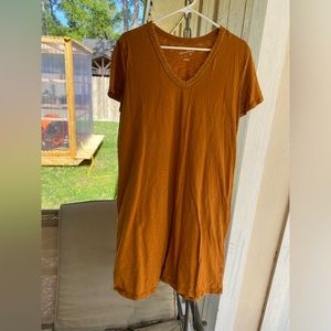 Universal thread cotton dress, L pumpkin spice orange